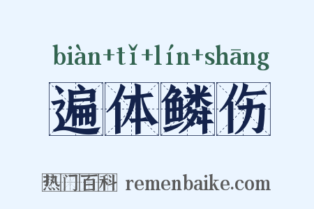 遍体鳞伤是什么意思的图片